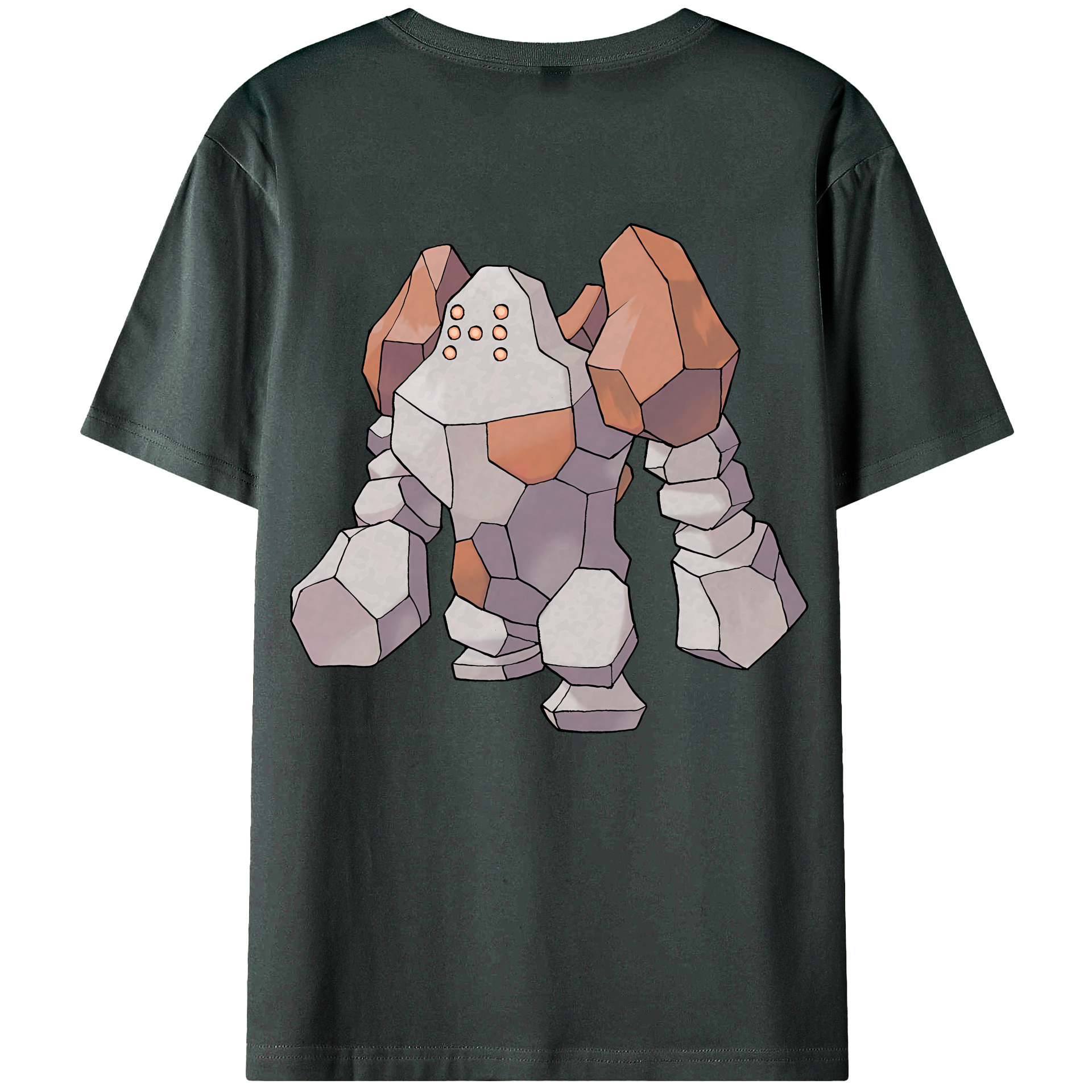 （画像用） ポケットモンスター Pokémon 綿100％ メンズ半袖Tシャツ（バックプリント） 通気性